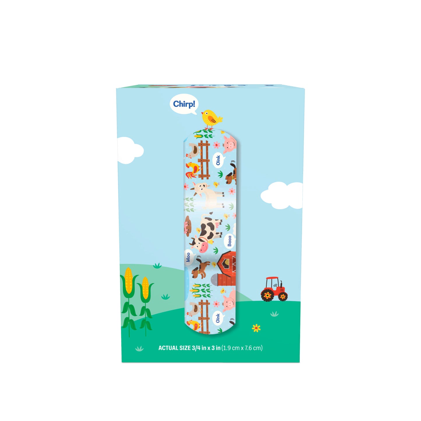 Farm Friends 3/4” x 3” Stat Strip® Adhesive Bandages