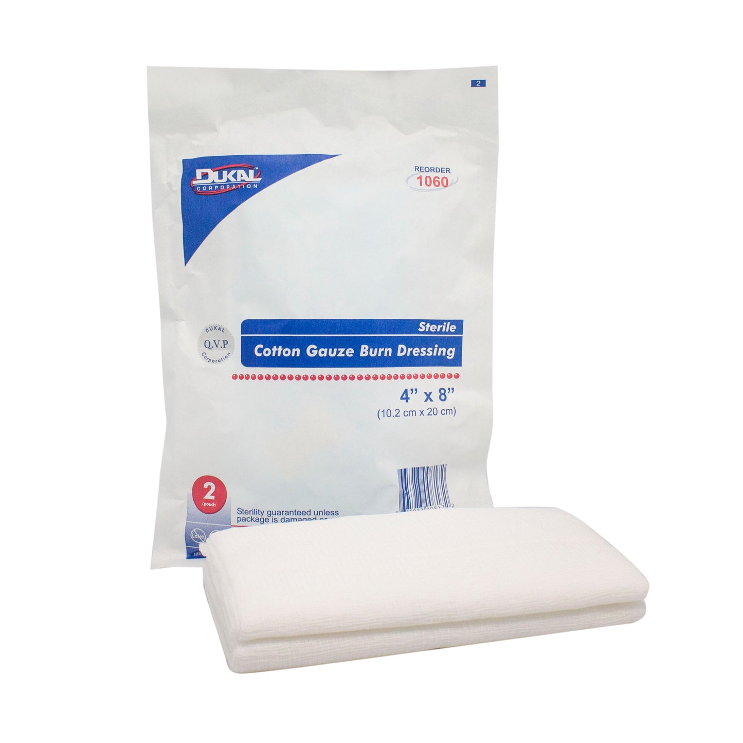 Sterile, Burn Gauze Pad, 4" x 8", 128-ply