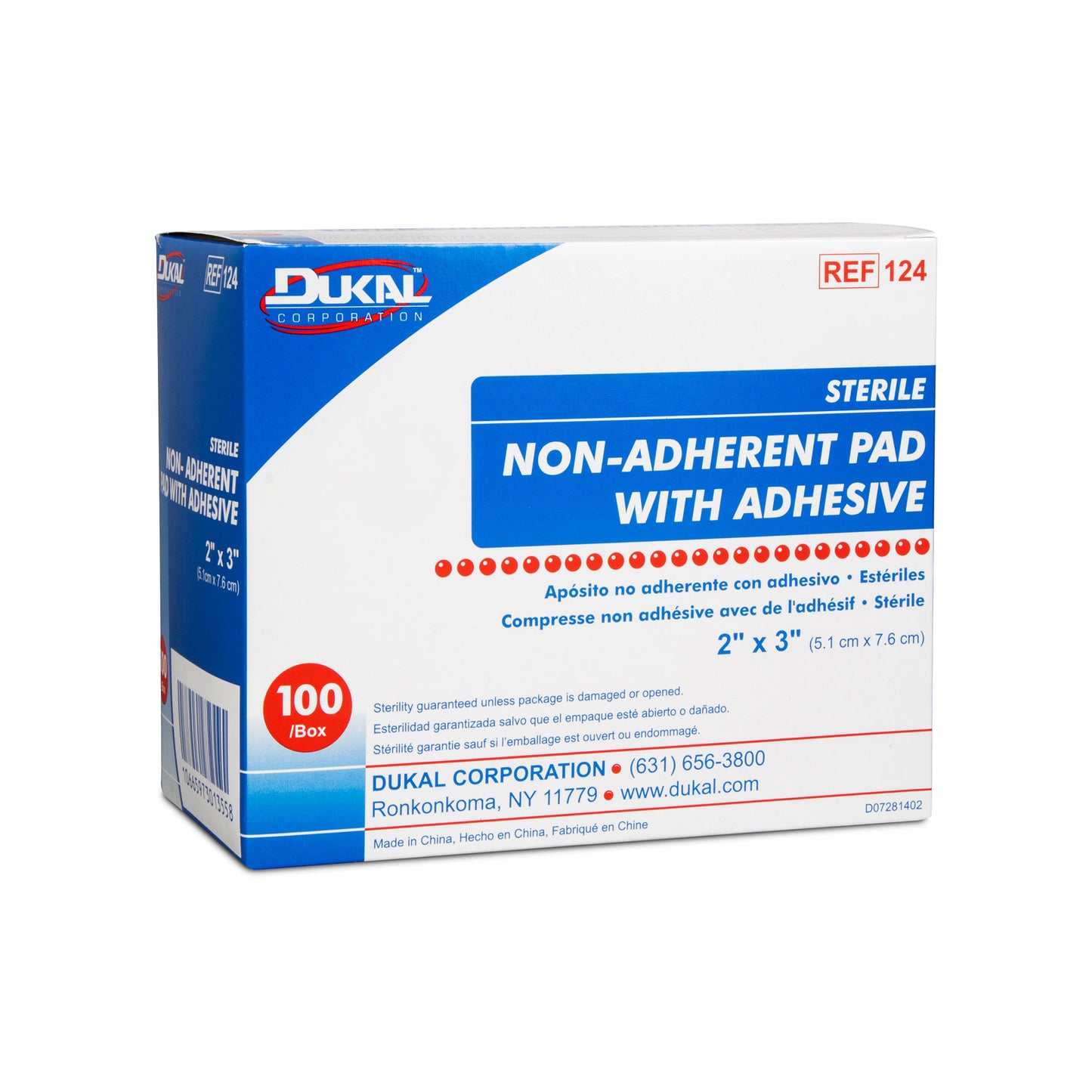 Sterile, Non-Adherent Pad with Adhesive, 2" x 3"