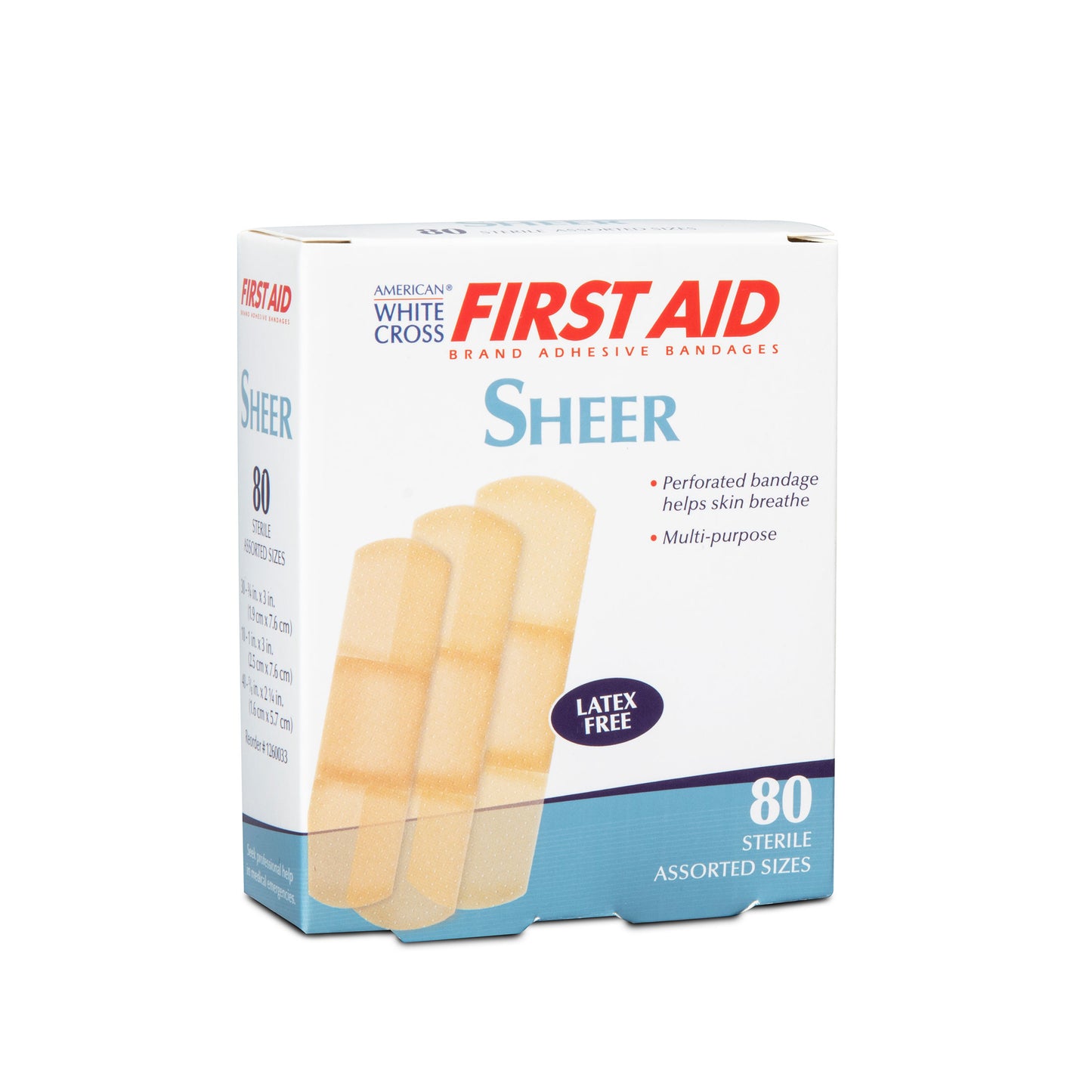 Sheer Adhesive Strips, Sterile, Assorted, Bulk