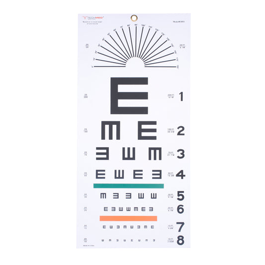 Plastic Eye Test Chart, Tumbling E