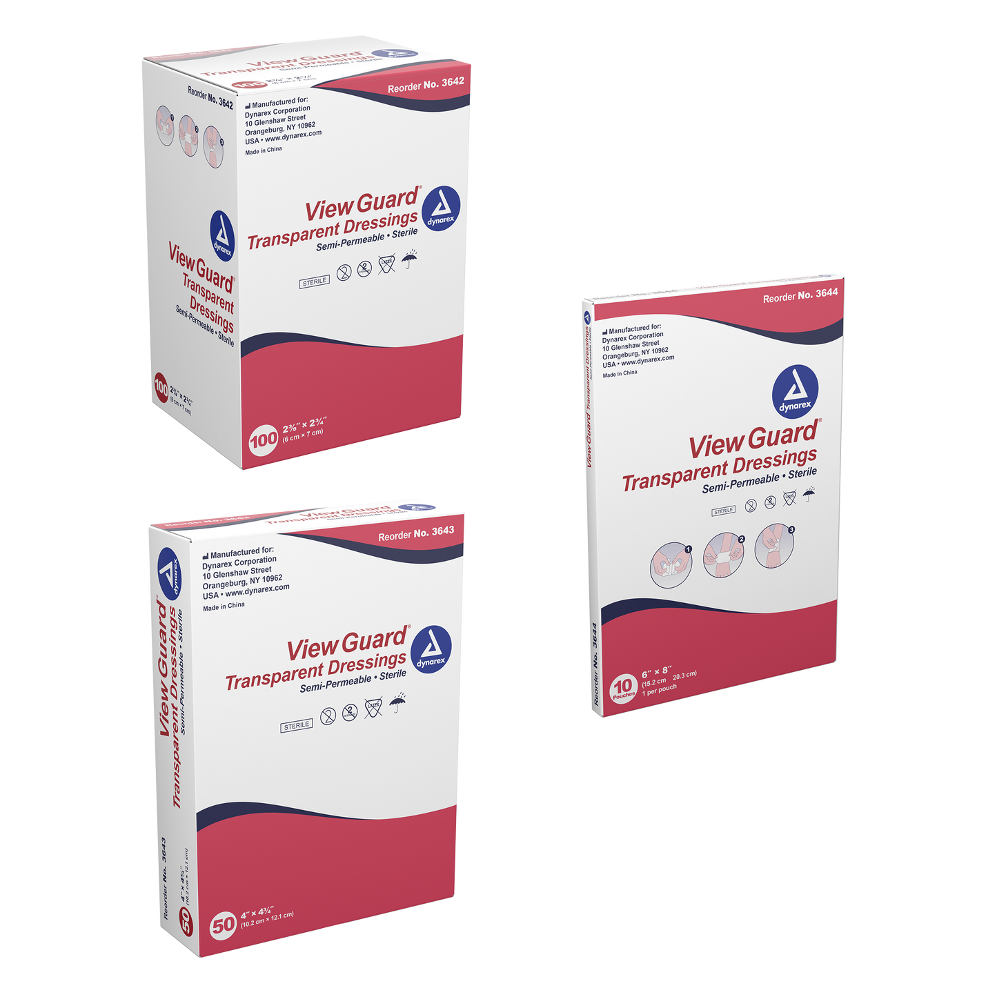 View Guard Transparent Dressings Sterile 6" x 8"