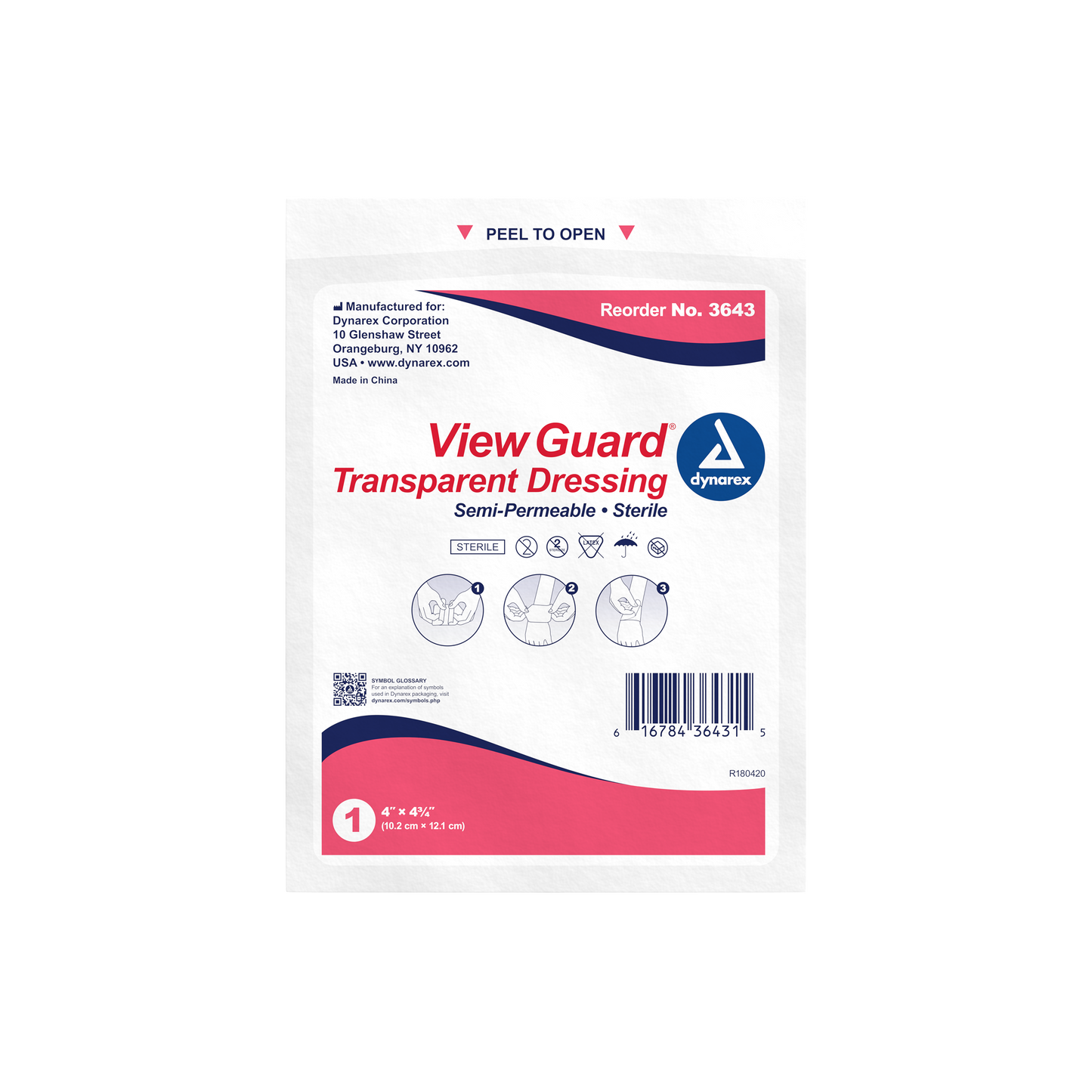 View Guard Transparent Dressings Sterile 2 3/8" x 2 3/4"