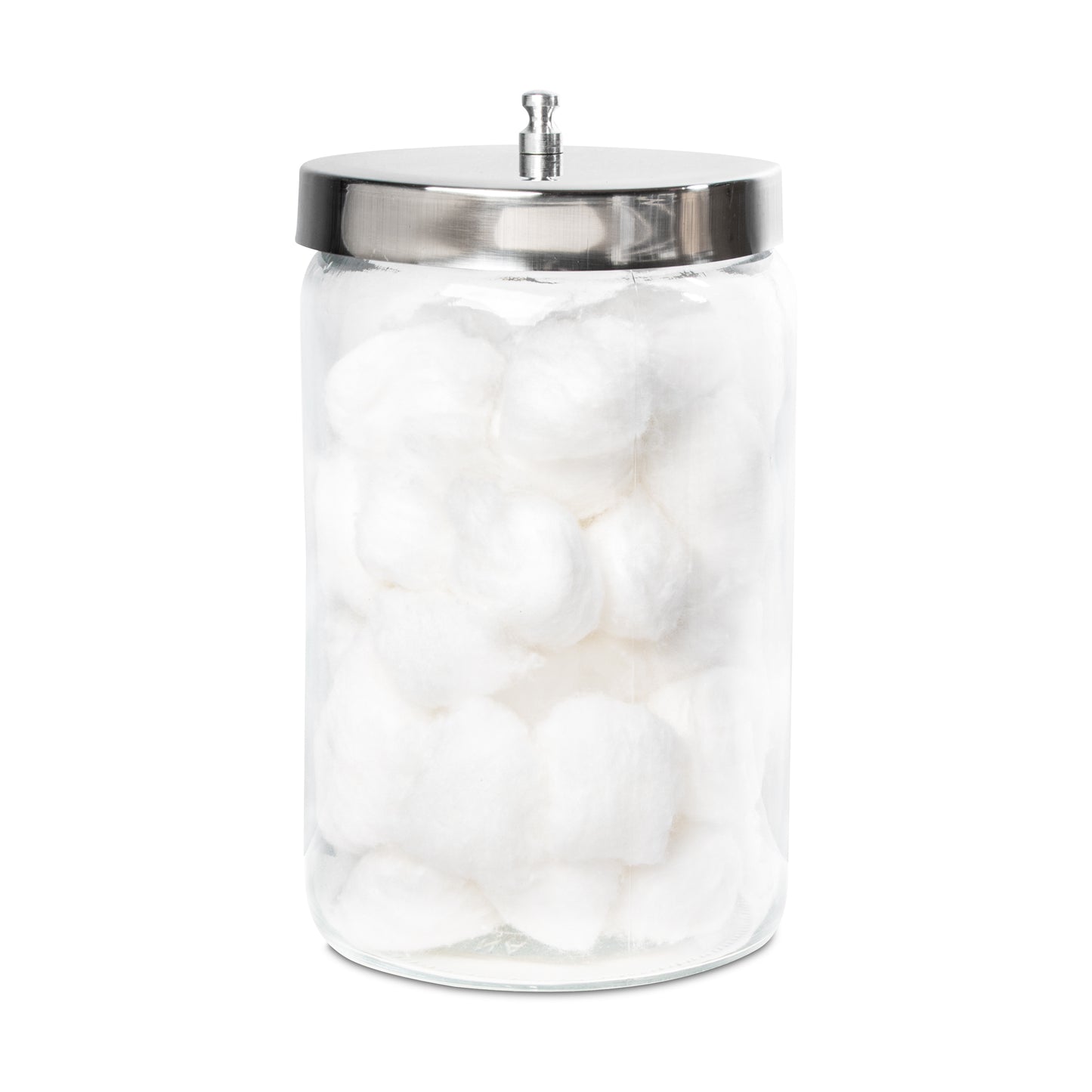 Glass Sundry Jar, Unlabeled, SS Lid