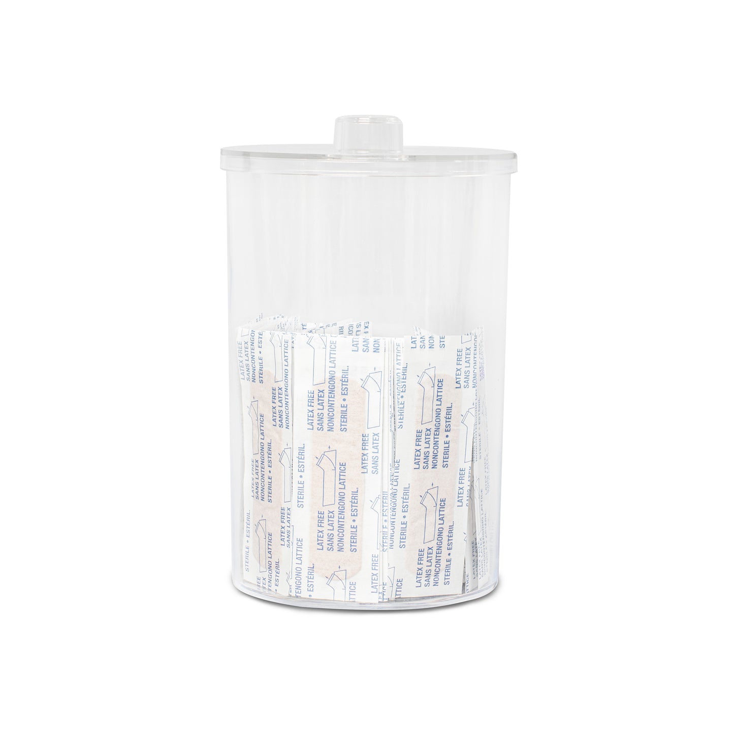 Unlabeled Clear Plastic Sundry Jars