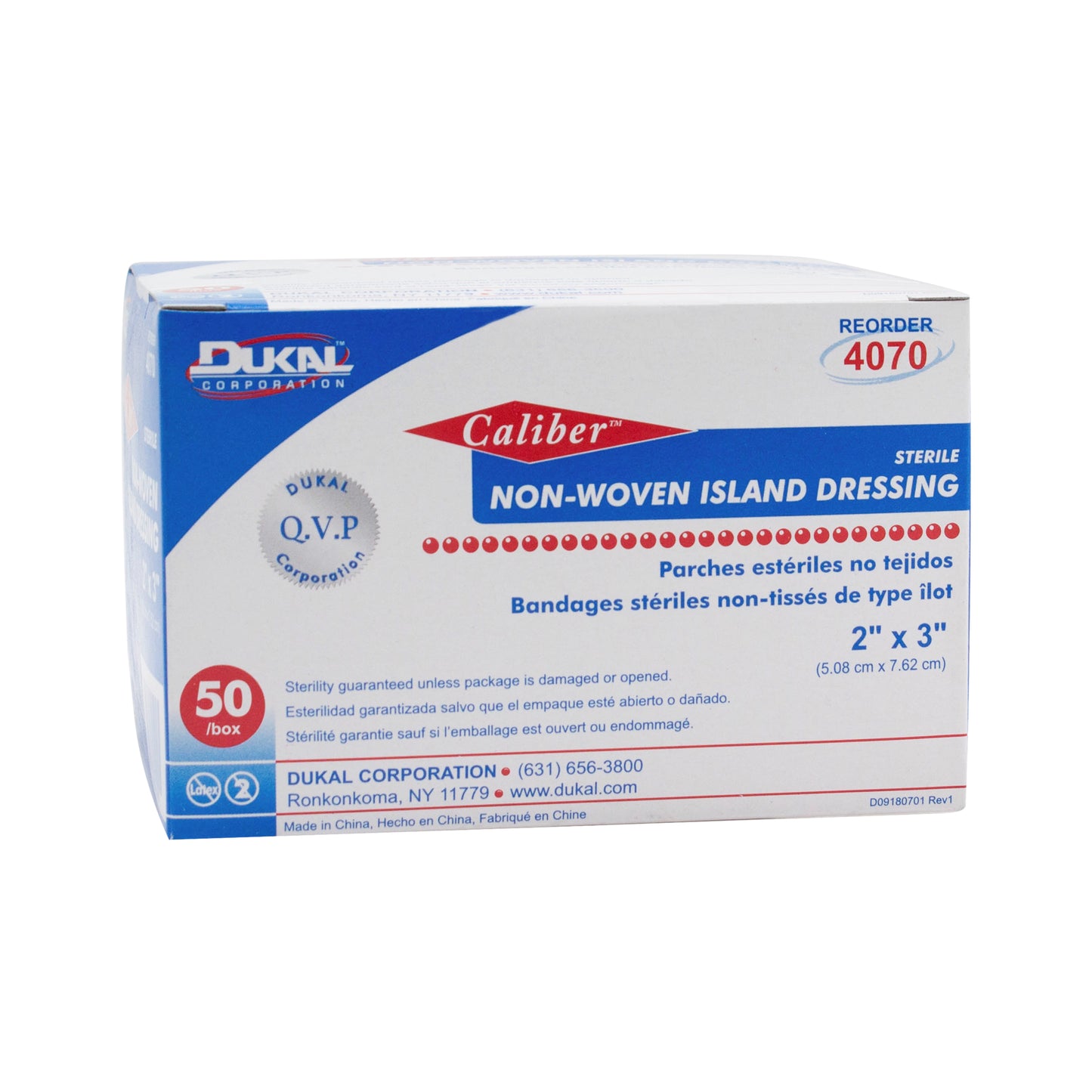 Dukal - Sterile Non-Woven Island Dressing 2" x 3"