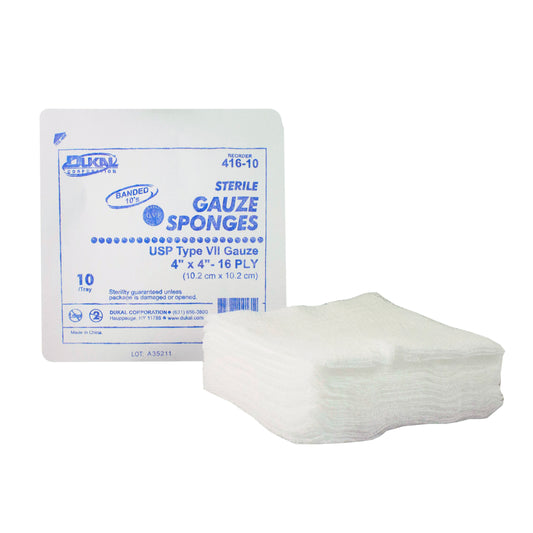 Sterile, Type VII Tray Gauze, 4" x 4", 16-ply