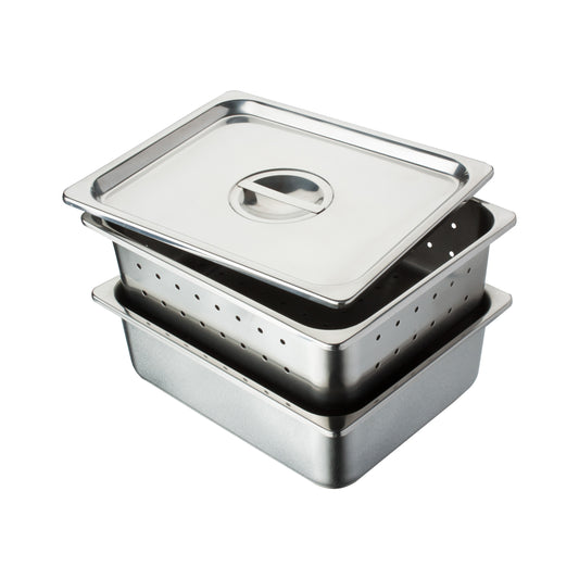 Stainless Steel Instrument Tray, no cover 12-1/2" x 10-1/4" x 4"
