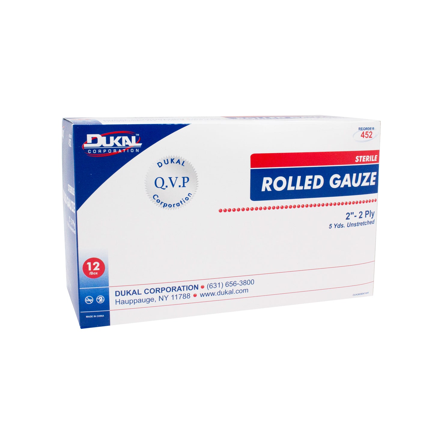 Sterile, Rolled Gauze, 2", 2-ply