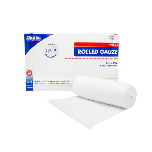 Sterile, Rolled Gauze, 4", 2-ply