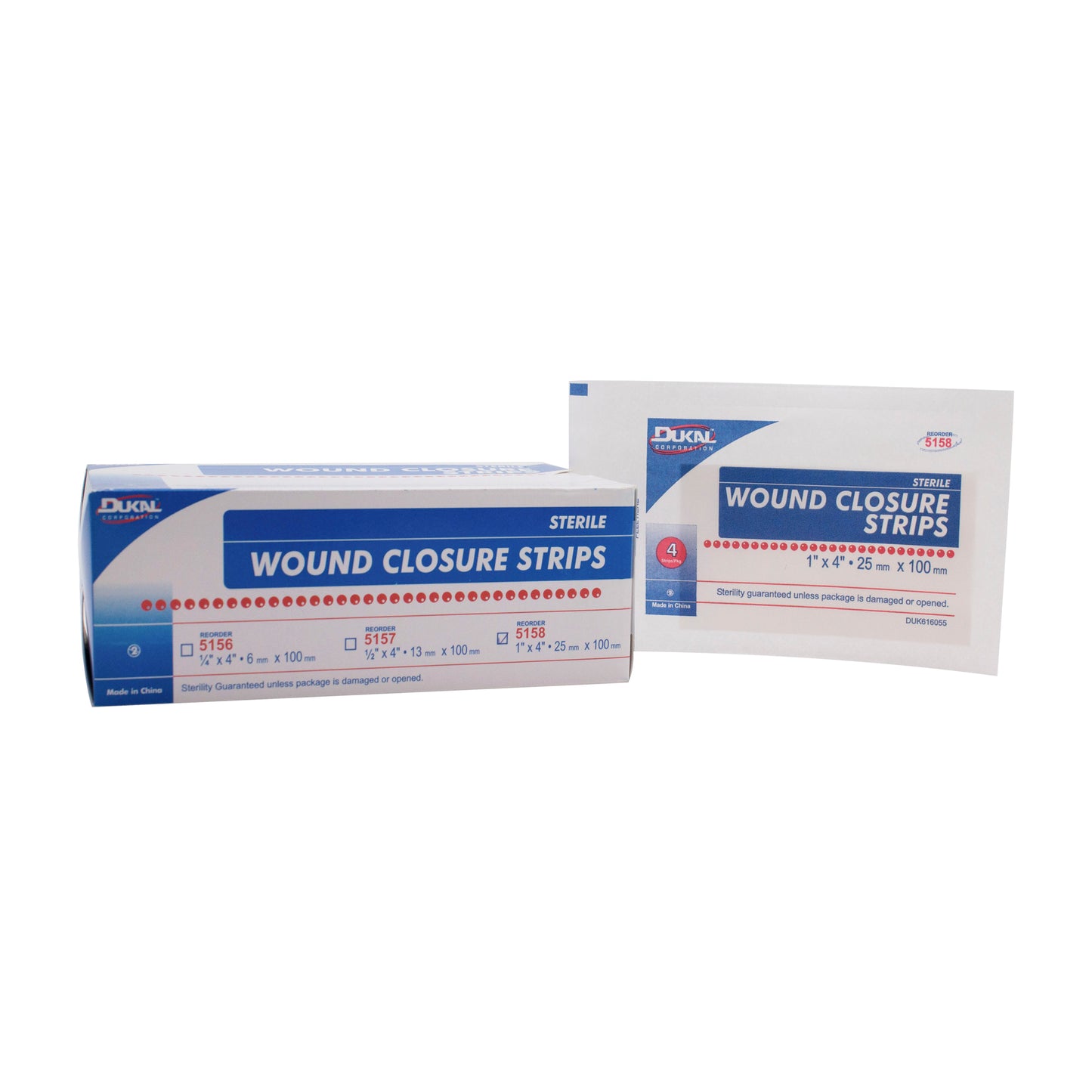 Sterile, Wound Closure Strips, 1/4" x 4"