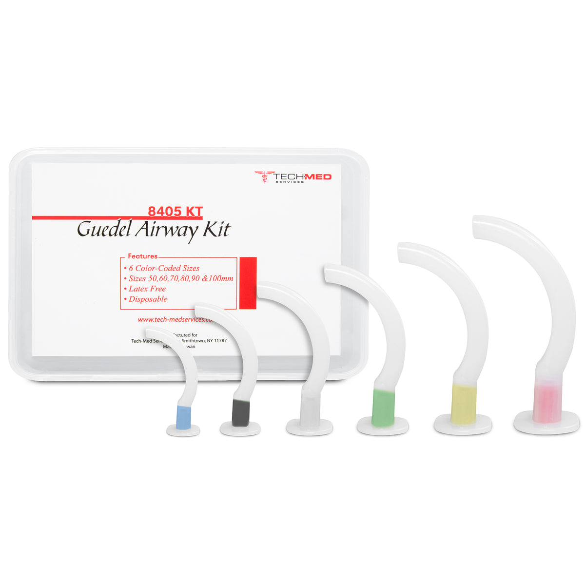 Guedel Airway Kit 6 color sizes GoBioMed