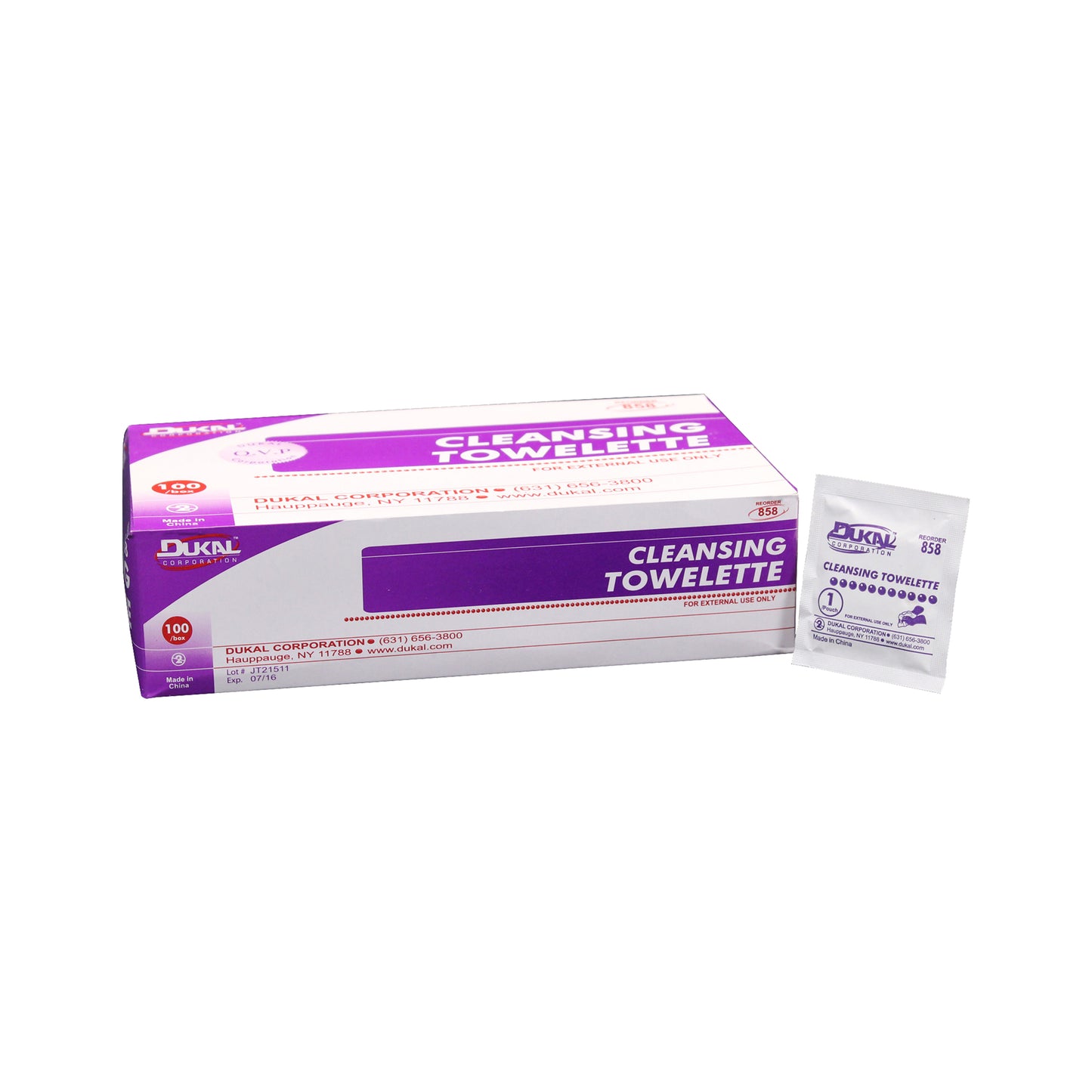 Dukal - Cleansing Towelette, 5" x 8"