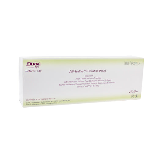 Dukal Reflectionsᵀᴹ Spa Sterilization Pouch, 3-1/2" x 10"