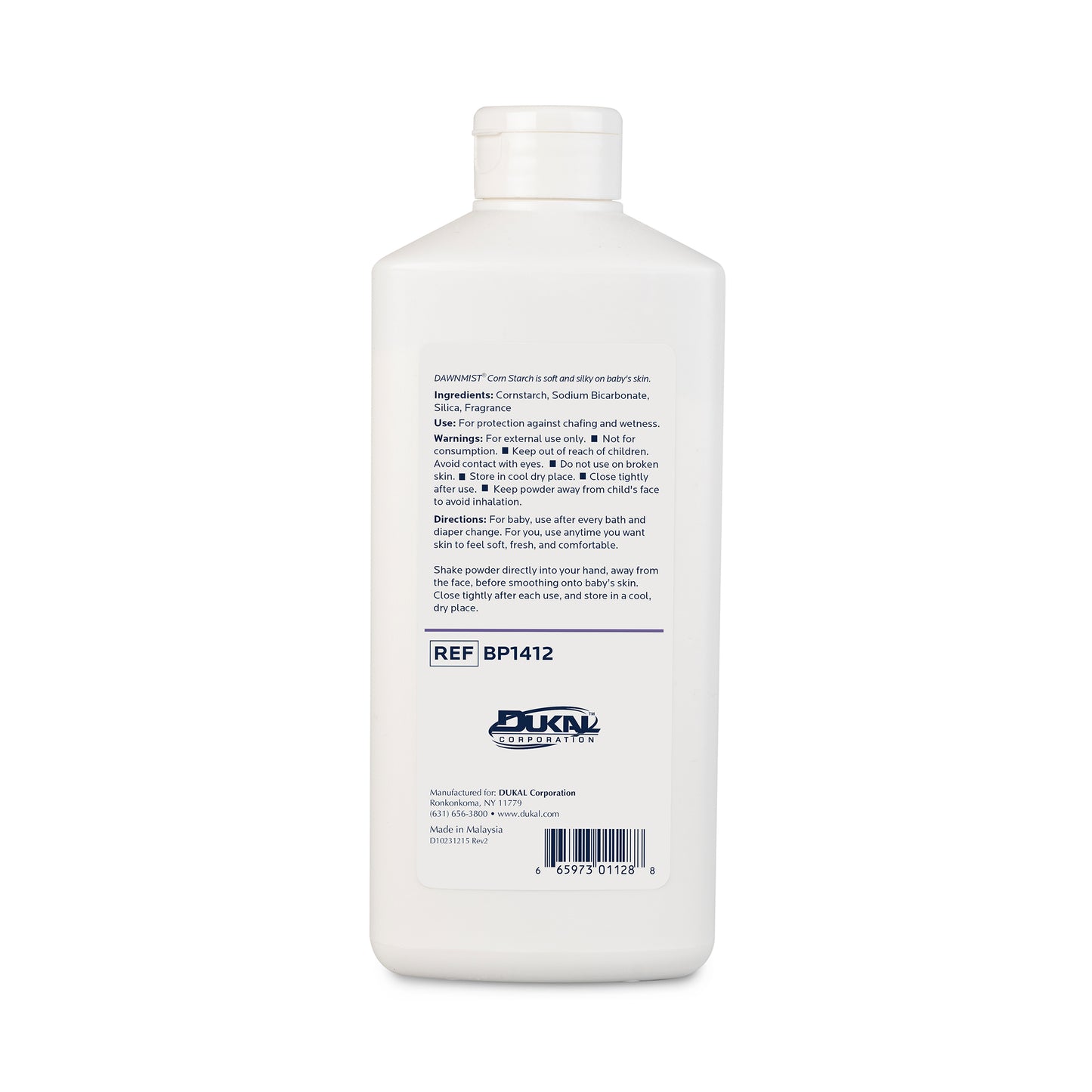 DawnMist® Baby Powder, Corn Starch 14 oz