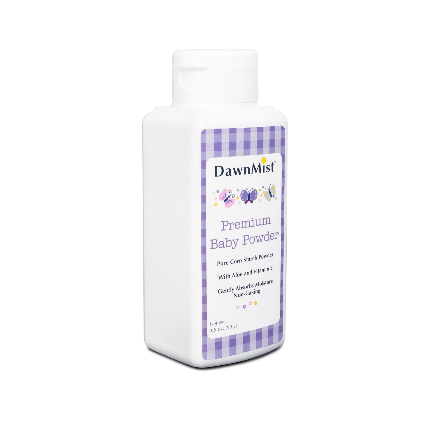 DawnMist® Baby Powder, Corn Starch, Premium 3.5 oz