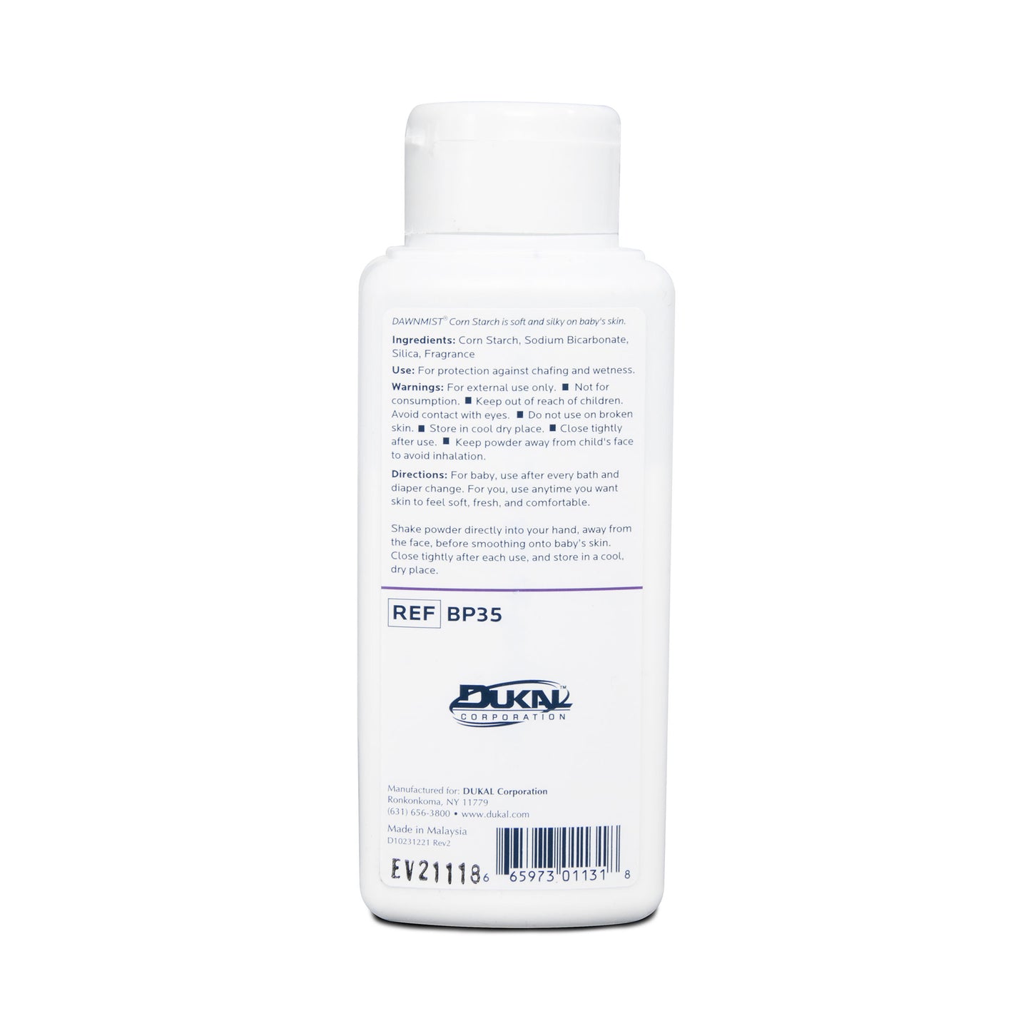 DawnMist® Baby Powder, Corn Starch 4 oz