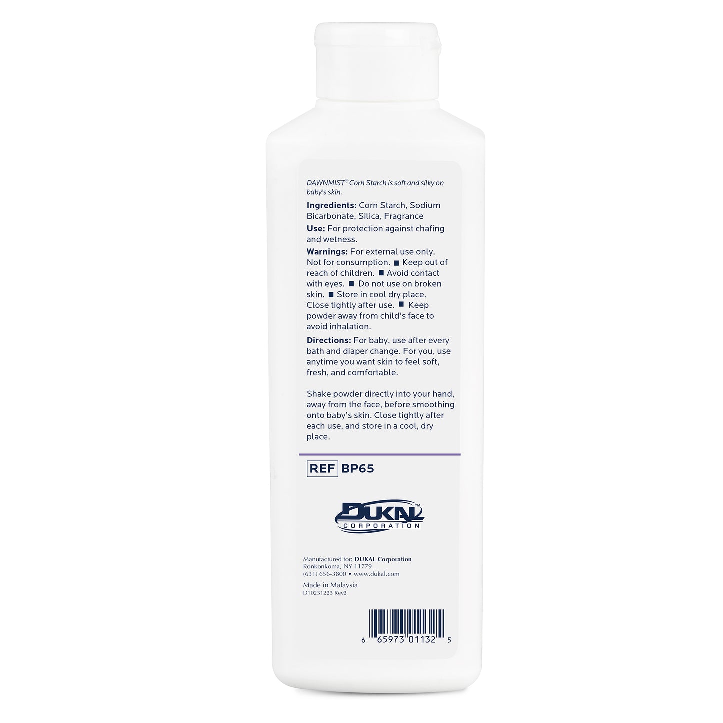 DawnMist® Baby Powder, Corn Starch 6.5 oz