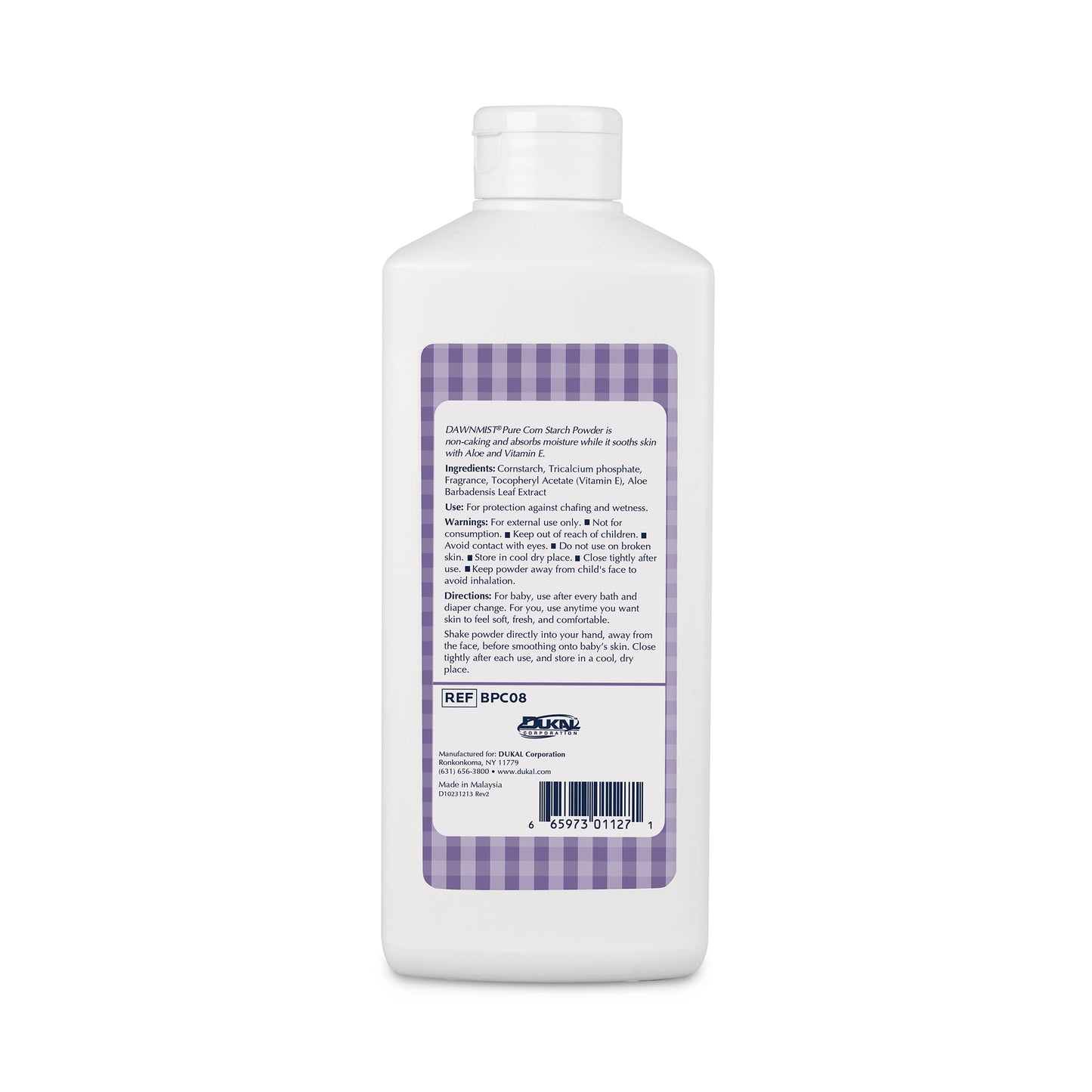 DawnMist® Baby Powder, Corn Starch, Premium 8 oz