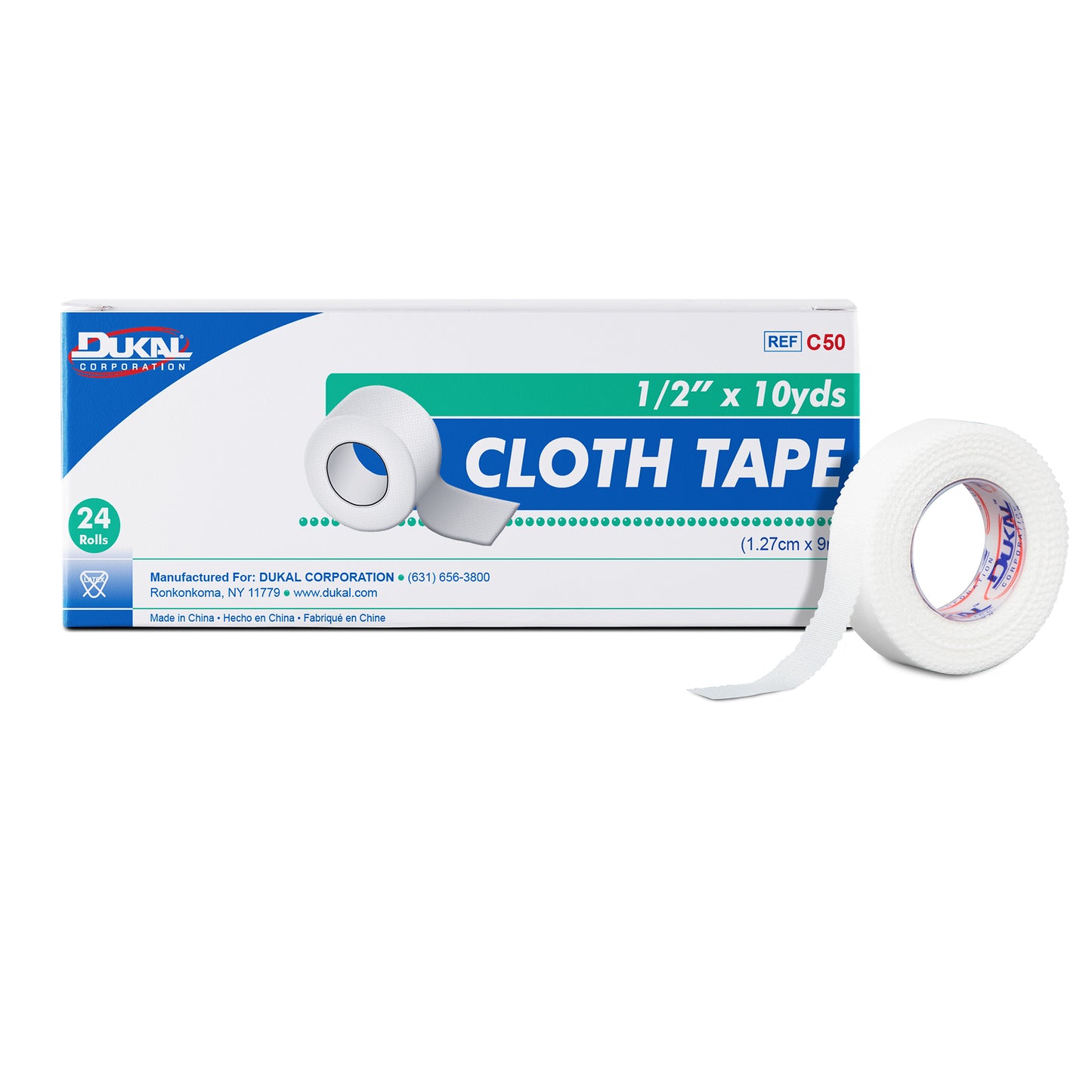 Dukal - Cloth Tape, 1/2" x 10yds