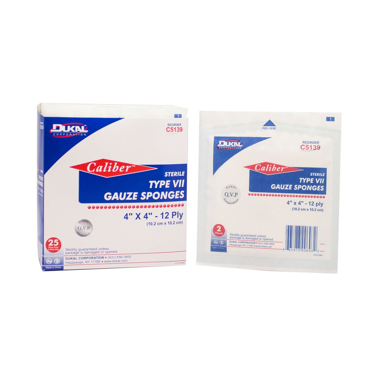 Type VII Gauze, Sterile, 4" x 4", 12-ply