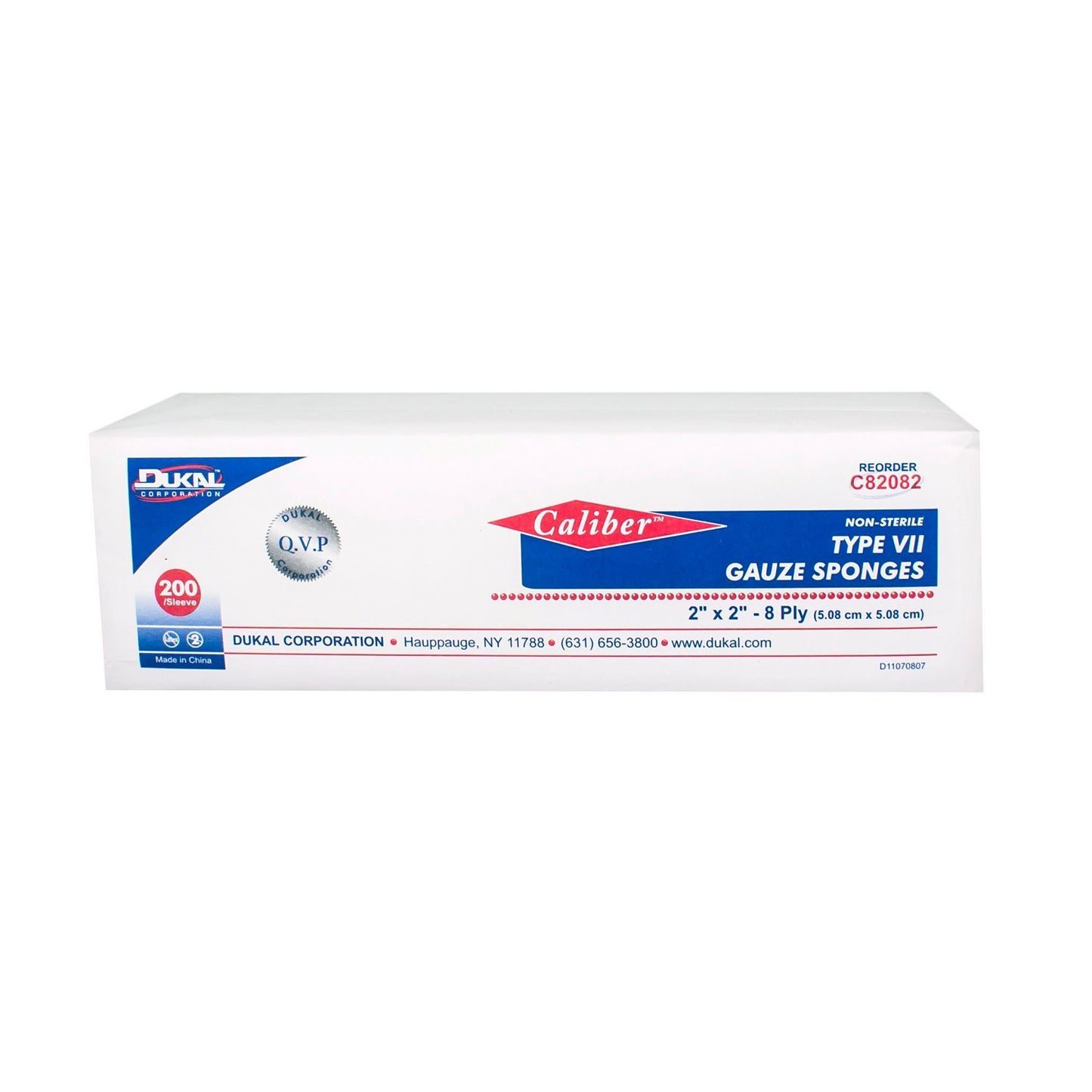 Type VII Gauze, Non-Sterile, 2" x 2", 8-ply