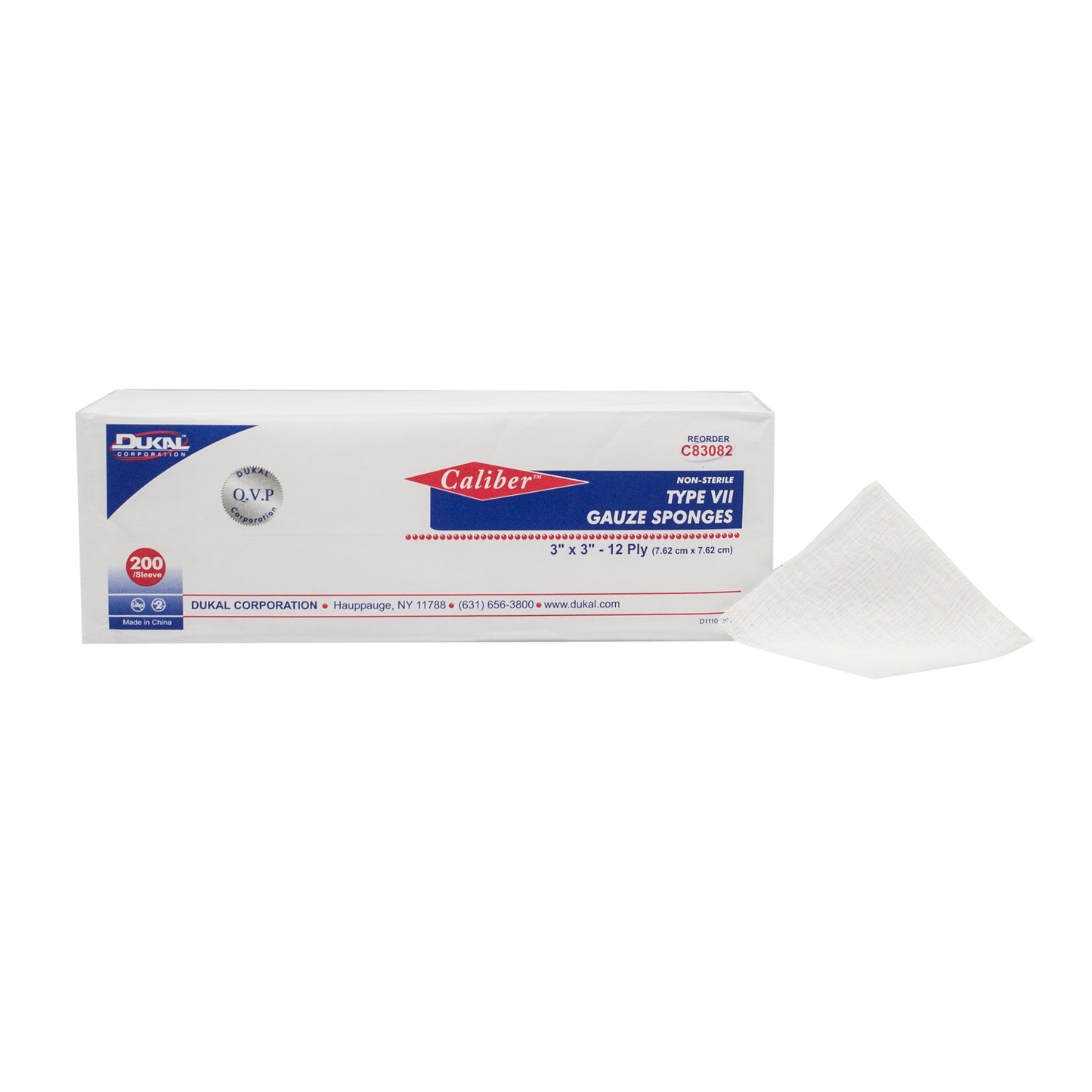 Type VII Gauze, Non-Sterile, 3" x 3", 12-ply