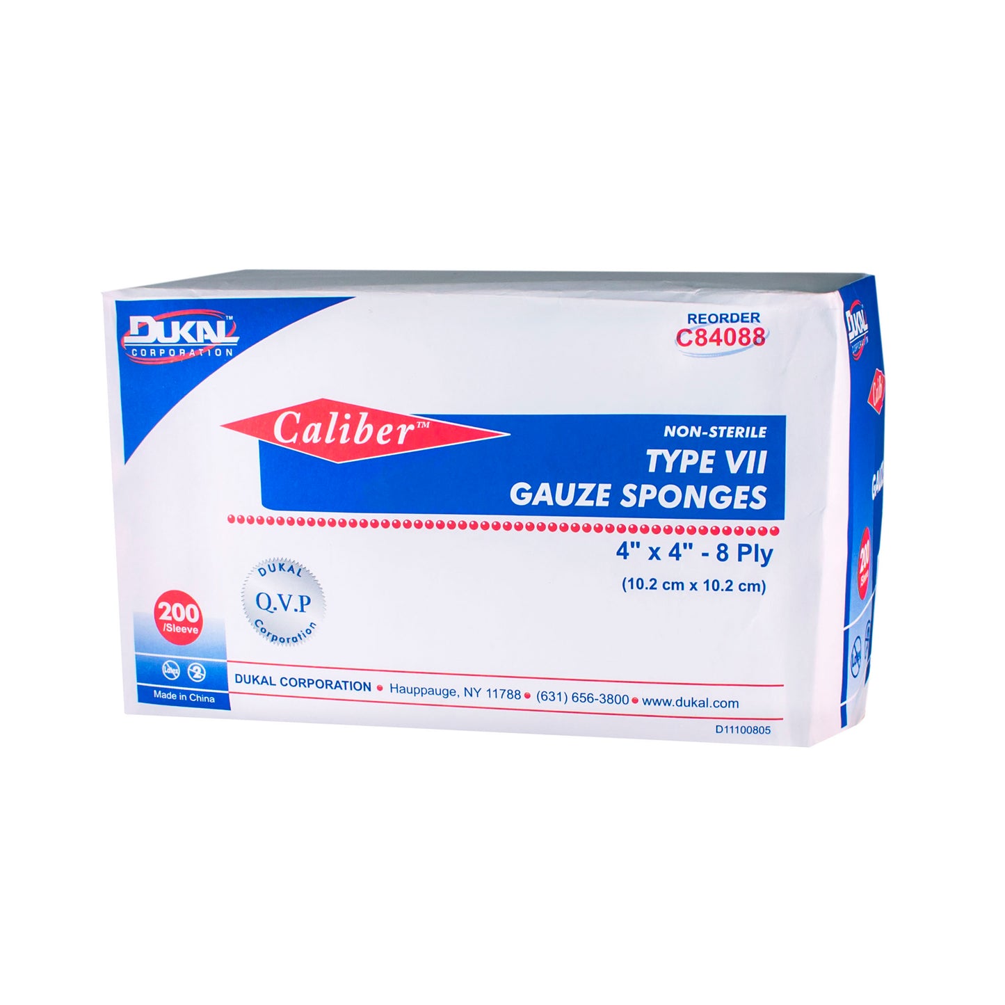 Type VII Gauze, Non-Sterile, 4" x 4", 8-ply