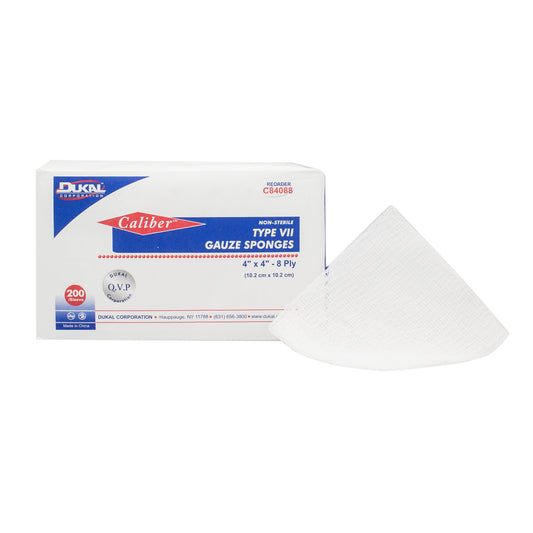 Type VII Gauze, Non-Sterile, 4" x 4", 8-ply