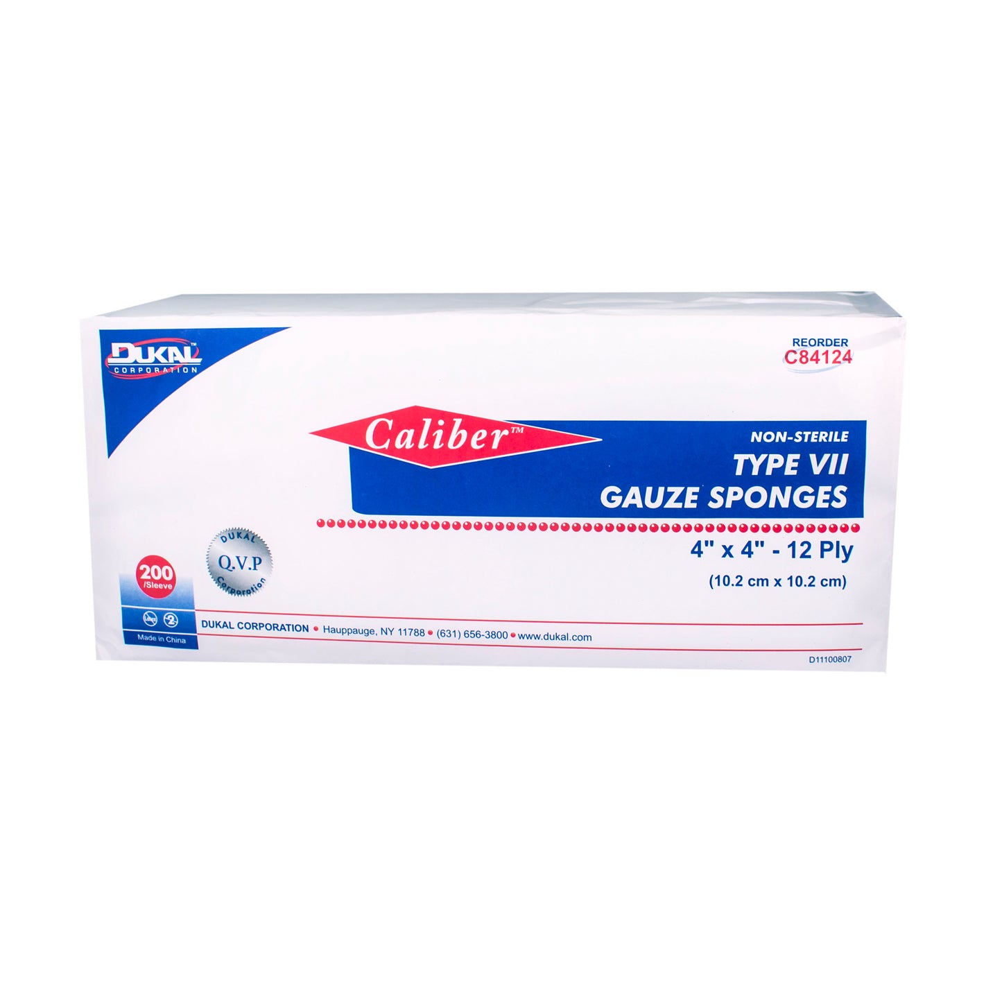 Type VII Gauze, Non-Sterile, 4" x 4", 12-ply