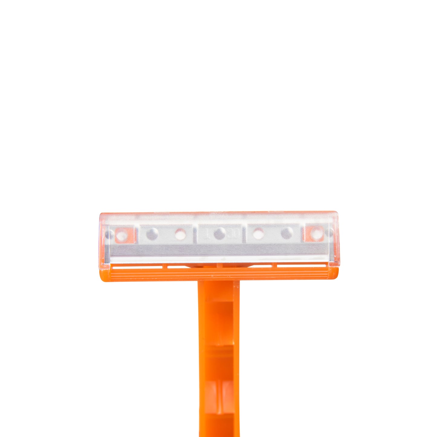 DawnMist® Razor, Single-Edge, Orange handle w/clear plastic guard