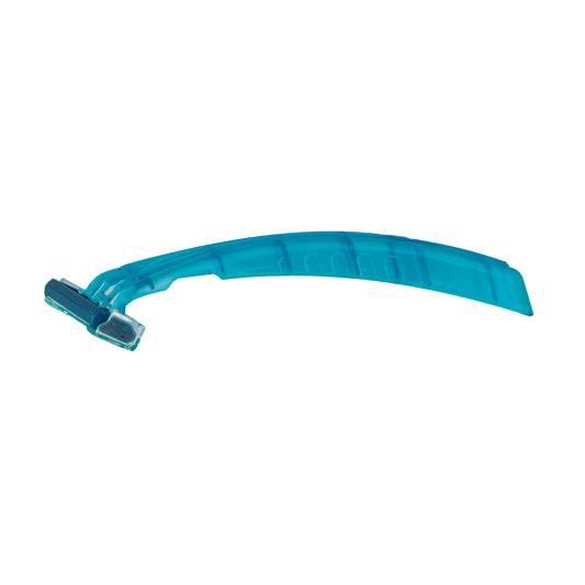 DawnMist® Triple Play® Razor , 3 Micro-Edge Blades, Lubricating Strip, and Pivoting Head- Teal with clear plastic guard
