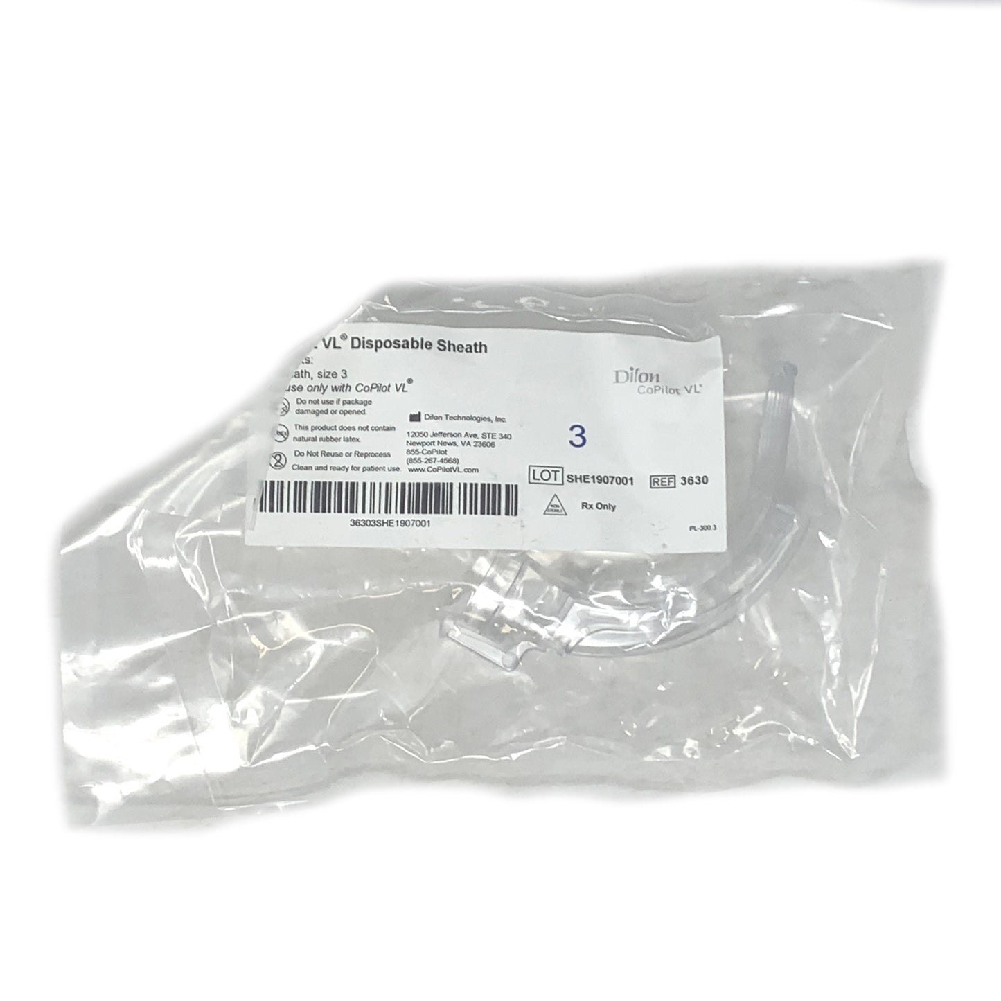 CoPilot VL®+ Video Disposable Laryngoscope Sheaths - 10/Box