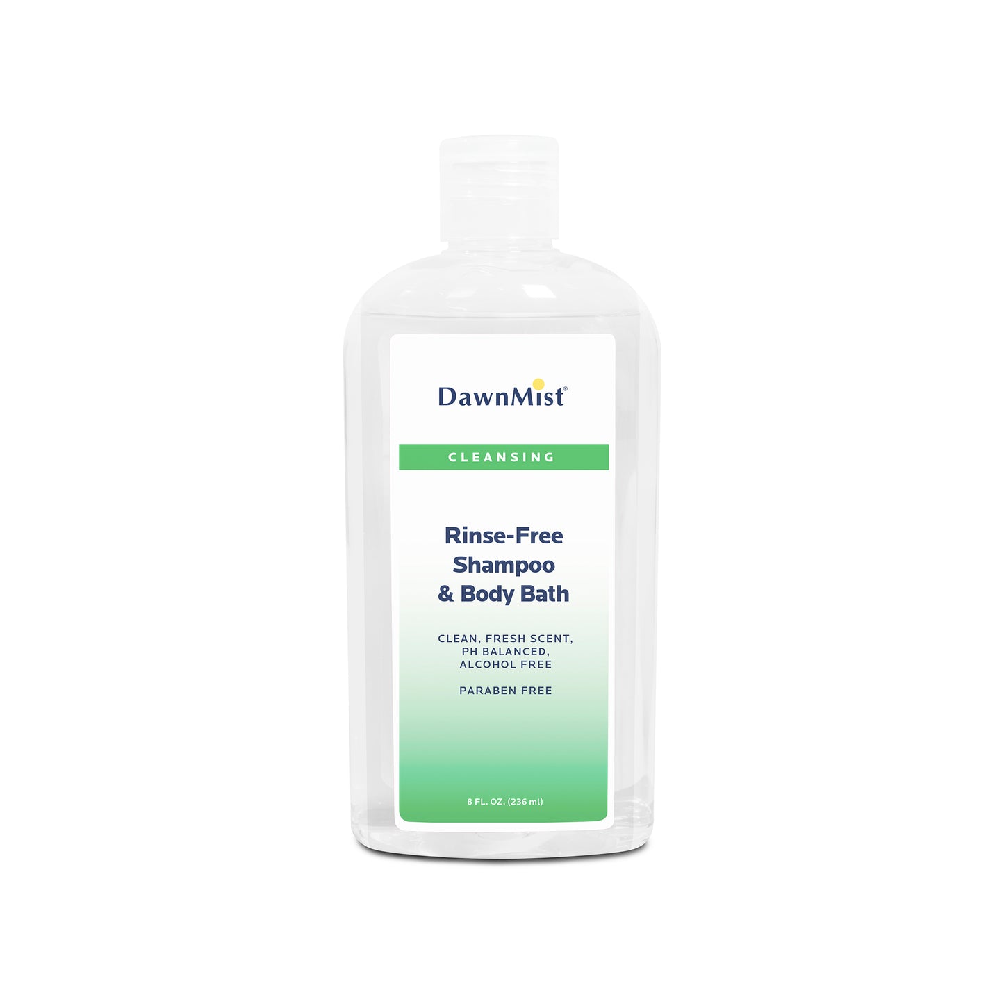 DawnMist® Shampoo & Body Bath, Rinse Free, 8 oz bottle w/ dispensing cap
