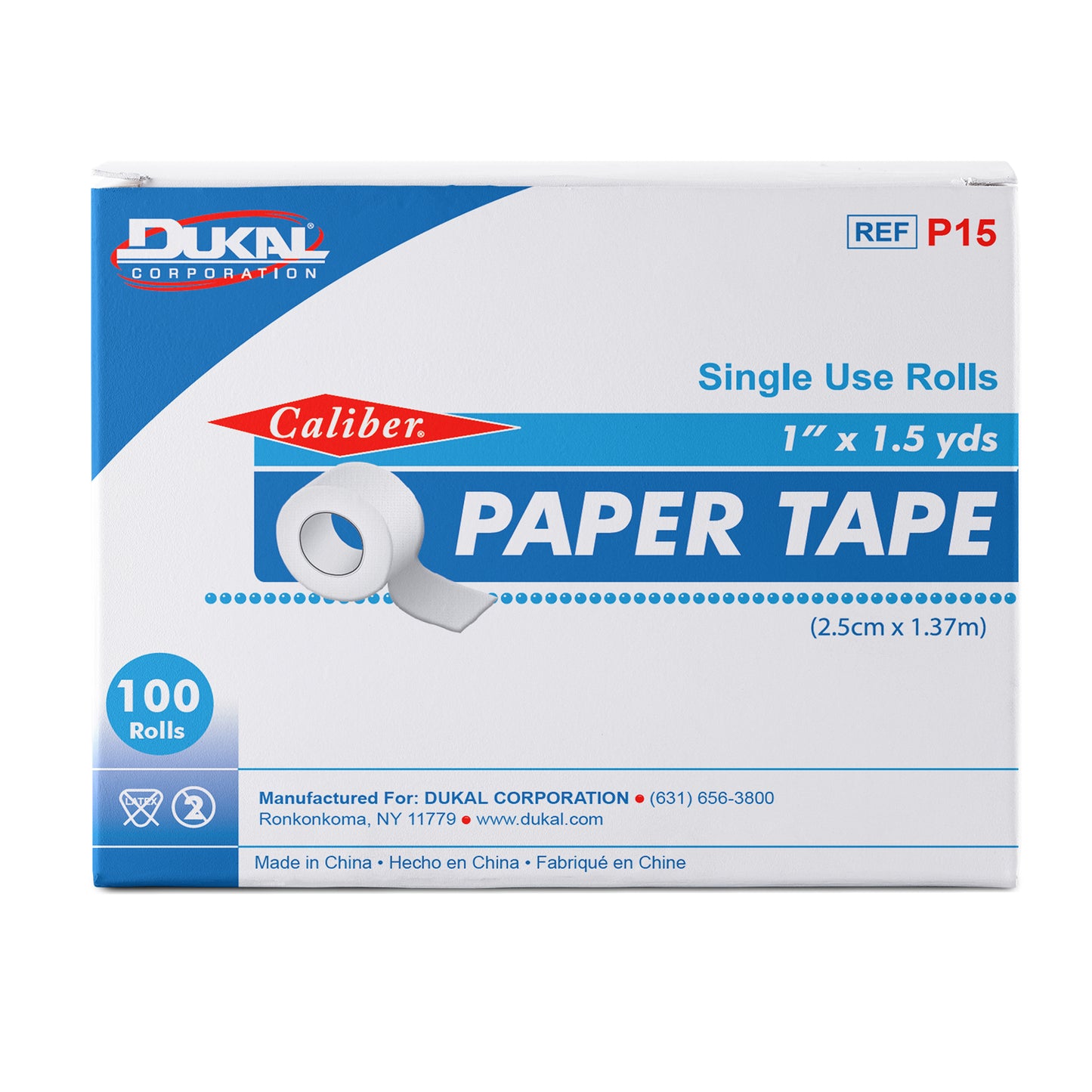Paper Tape Roll, 1" x 1.5yd, NS paper core