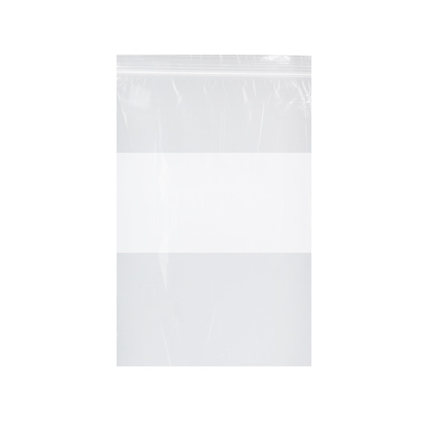 Dawn Mist - Clear Zip Re-closable Bags w/ White Block, 2mil