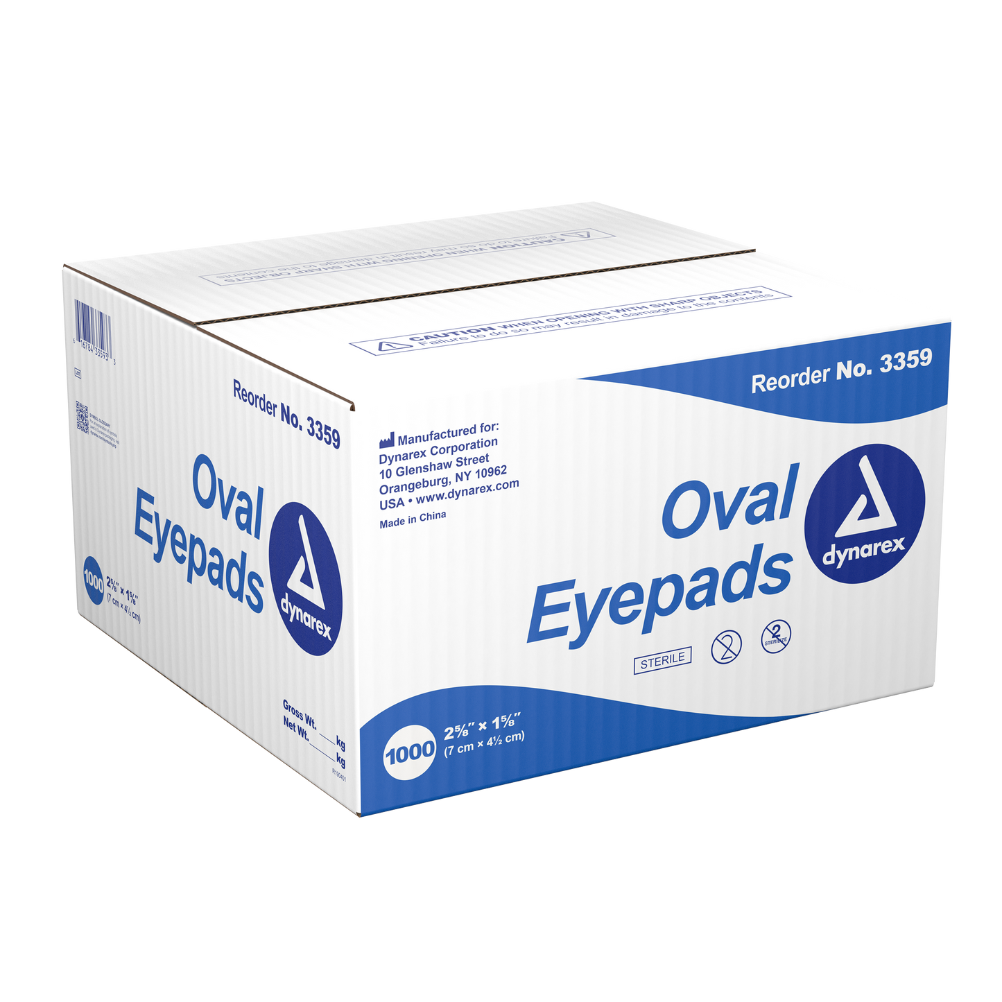 Dynarex - Oval Eye Pads, Sterile, 1 5/8" x 2 5/8"