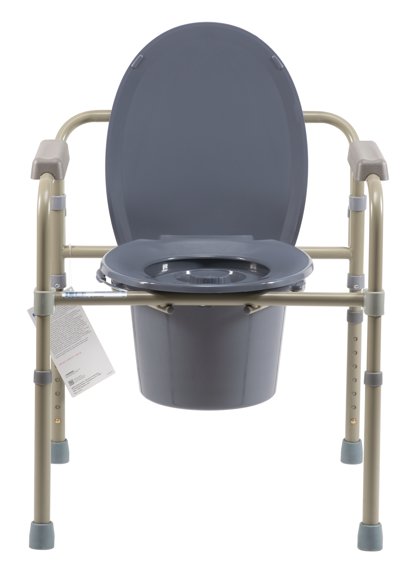 Dynarex - Elongated Folding Bedside Commode
