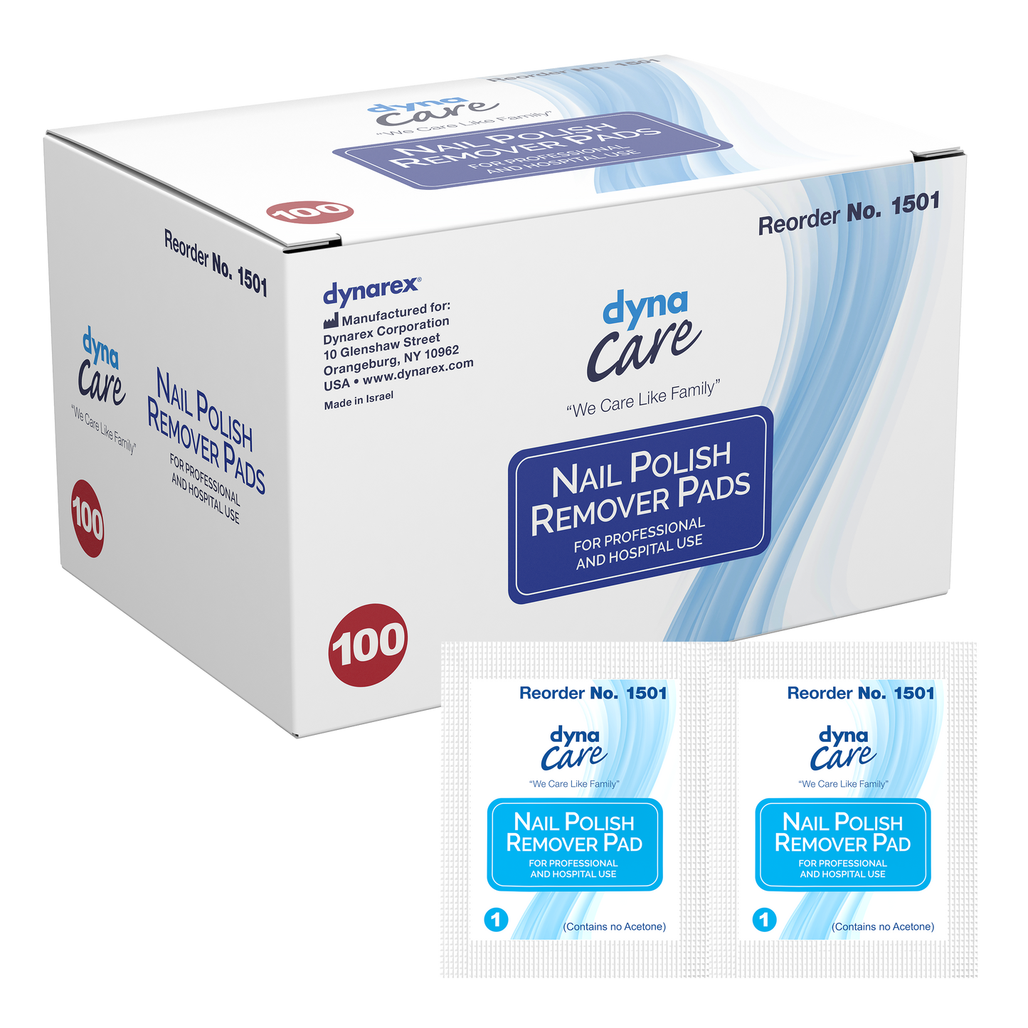 Dynarex - Nail Polish Remover Pads