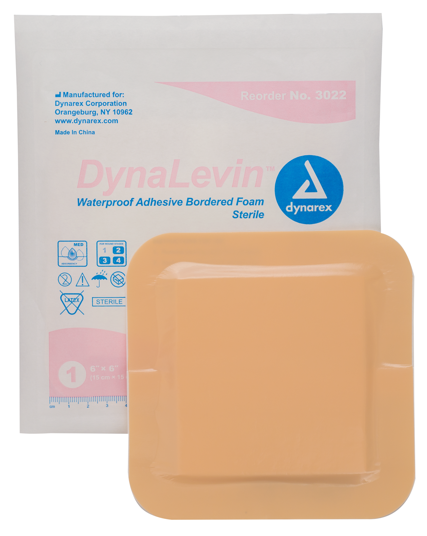 DynaLevin Waterproof Adhesive Bordered Foam Dressing