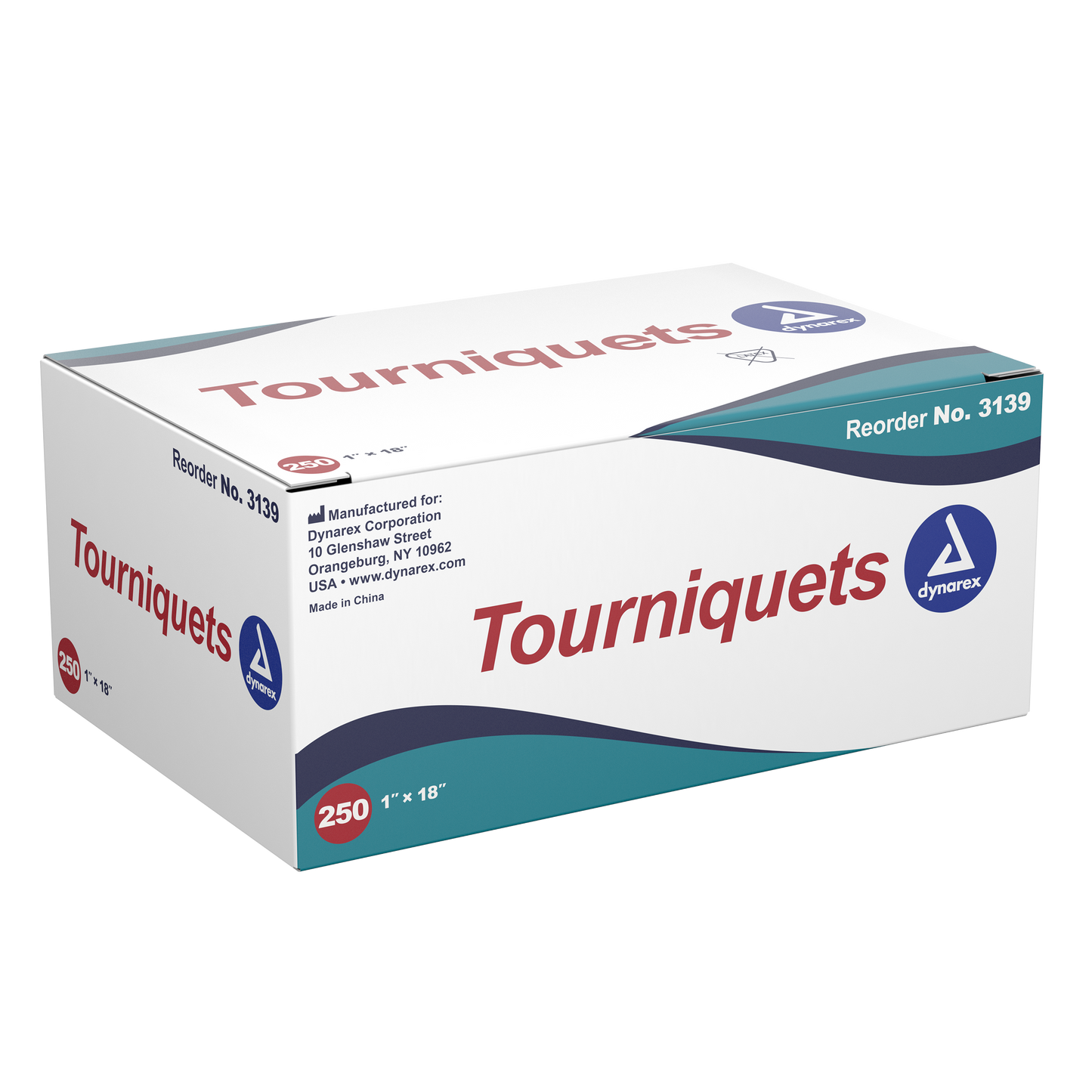 Dynarex - Tourniquets Latex Free - 1" x 18" Blue