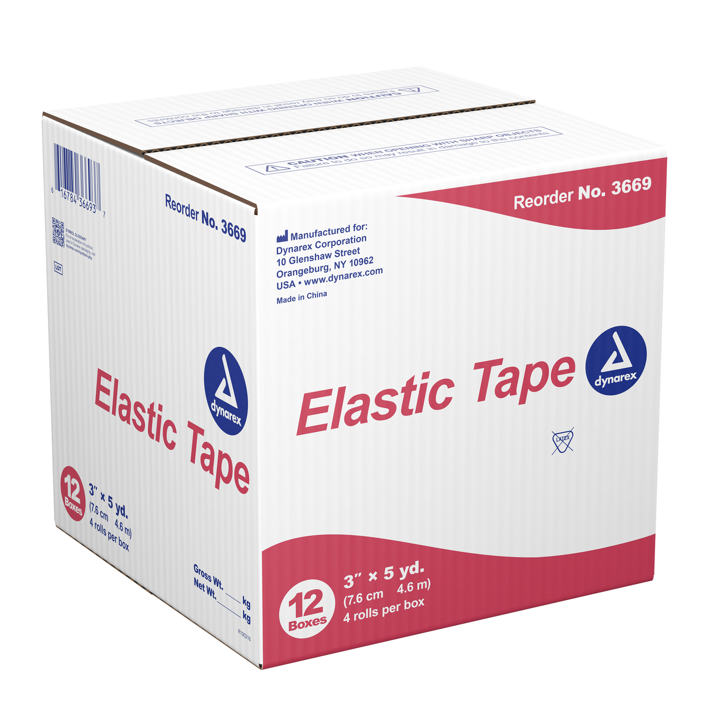 Dynarex - Elastic Tape, 3" x 5 yds