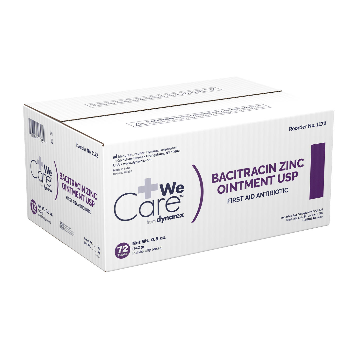 Dynarex -Bacitracin Zinc Ointment, 0.5 oz Tube