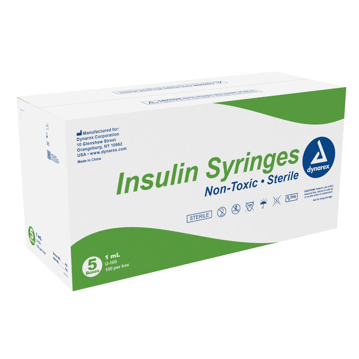 Dynarex - Insulin Syringe N/S - Individual Wrapped - 1cc