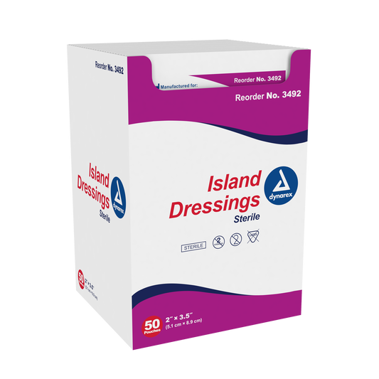 Dynarex - Sterile Island Dressing  (indv. bagged) 2" x 3.5"