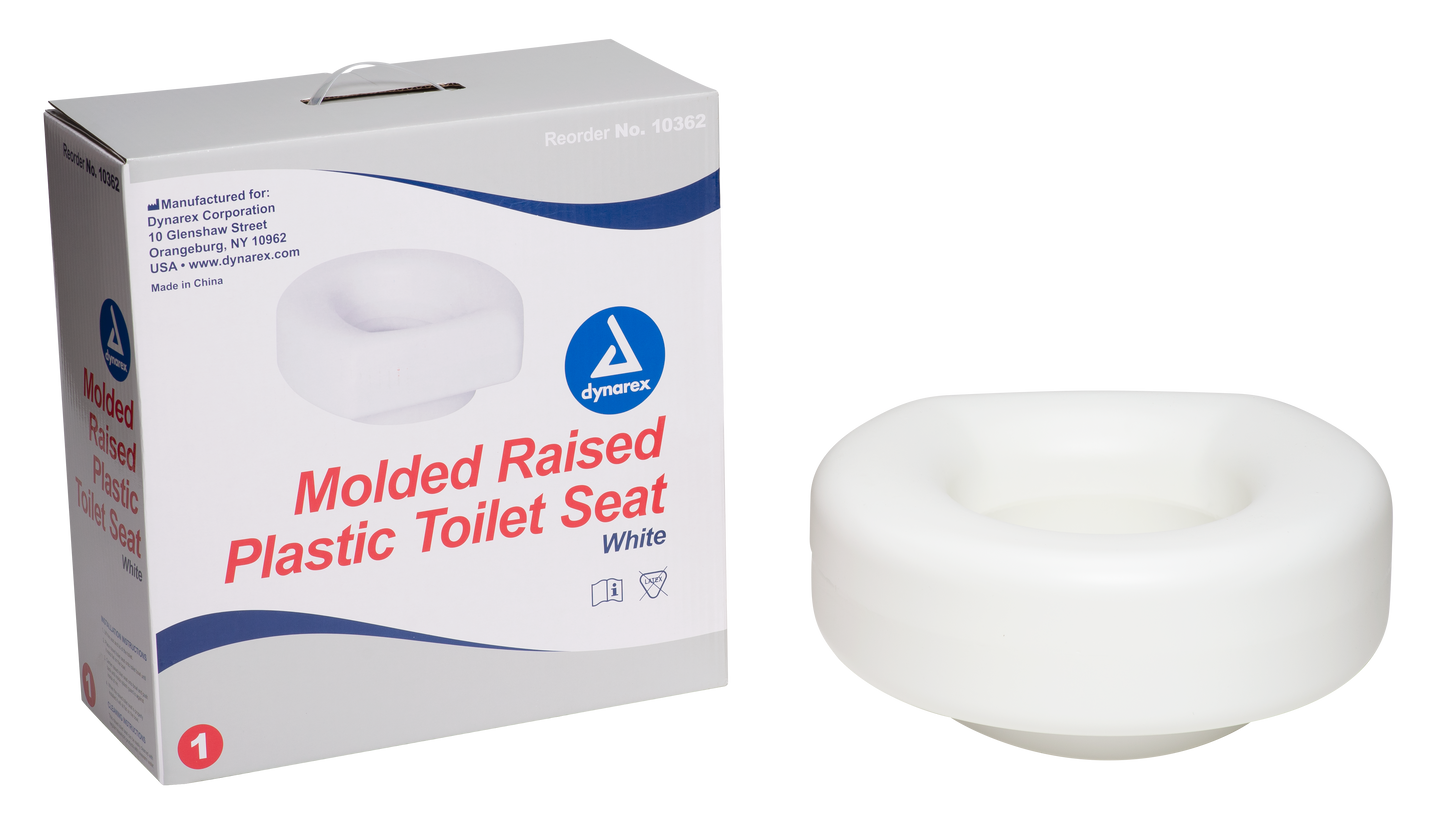 Dynarex - Molded Raised Plastic Toilet Seat