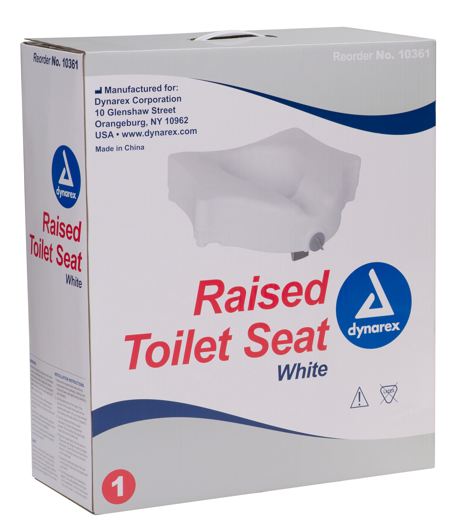 Dynarex - Raised Toilet Seat without Arms