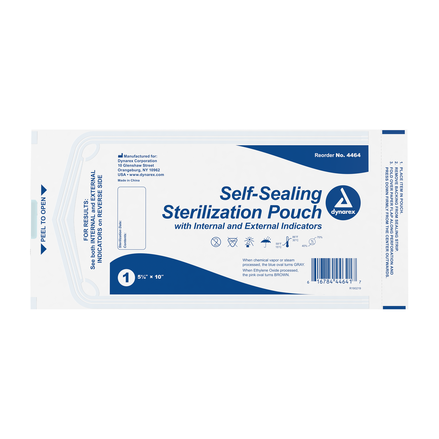 Dynarex - Sterilization Pouches 5.25" x 10"