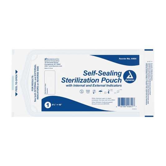 Dynarex - Sterilization Pouches 5.25" x 10"