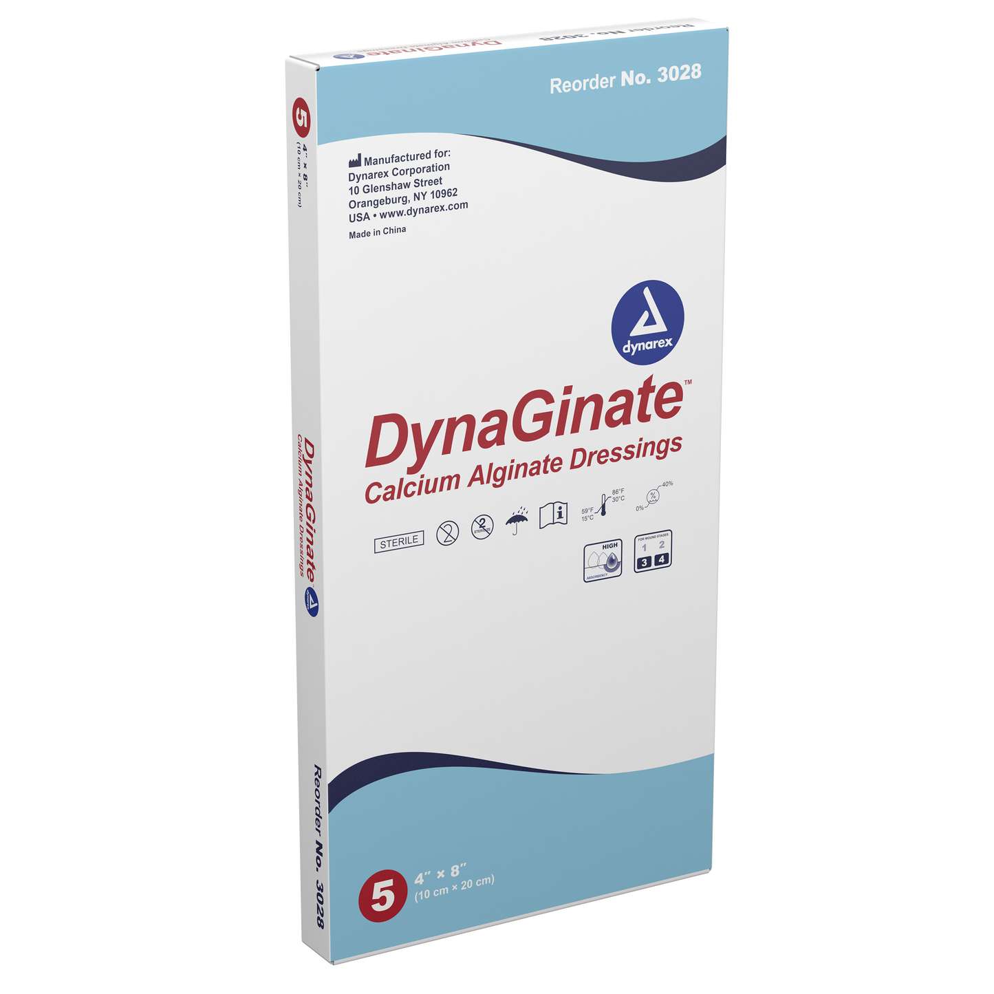 DynaGinate Calcium Alginate Dressing - 4"x8"